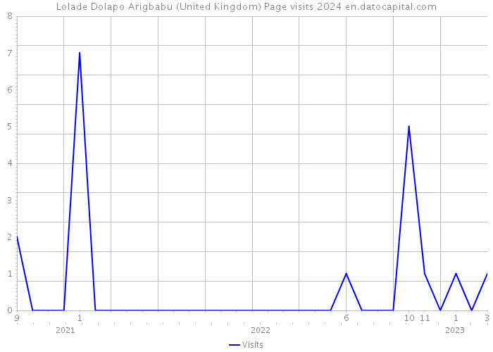 Lolade Dolapo Arigbabu (United Kingdom) Page visits 2024 