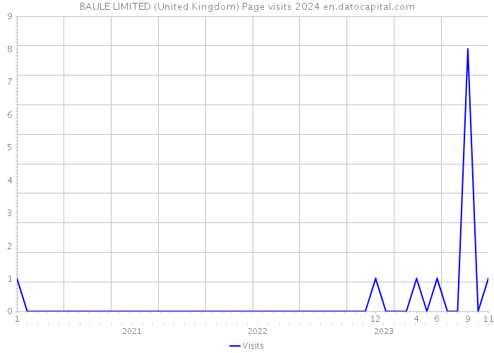 BAULE LIMITED (United Kingdom) Page visits 2024 
