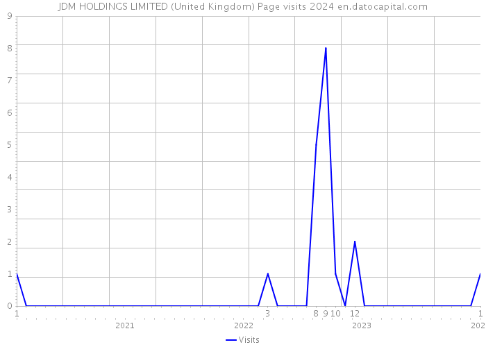 JDM HOLDINGS LIMITED (United Kingdom) Page visits 2024 