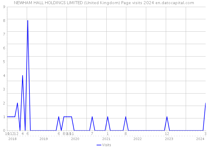 NEWHAM HALL HOLDINGS LIMITED (United Kingdom) Page visits 2024 