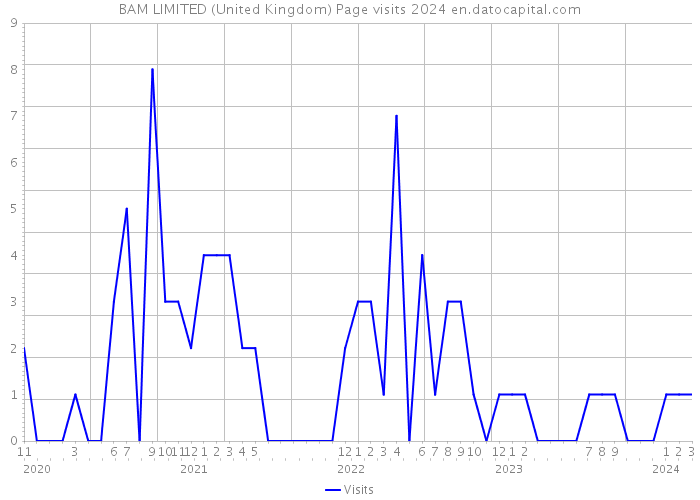 BAM LIMITED (United Kingdom) Page visits 2024 