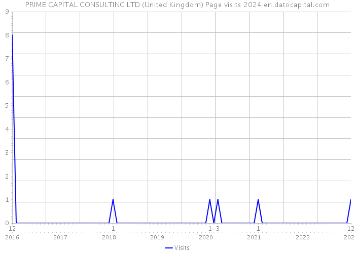 PRIME CAPITAL CONSULTING LTD (United Kingdom) Page visits 2024 