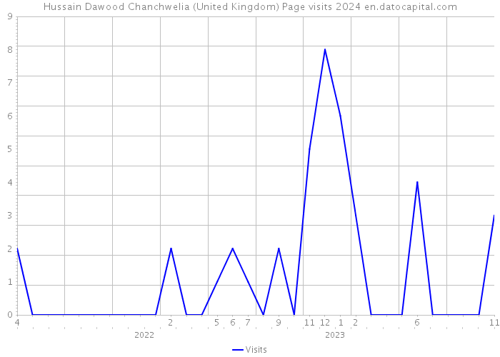 Hussain Dawood Chanchwelia (United Kingdom) Page visits 2024 