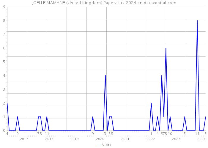 JOELLE MAMANE (United Kingdom) Page visits 2024 