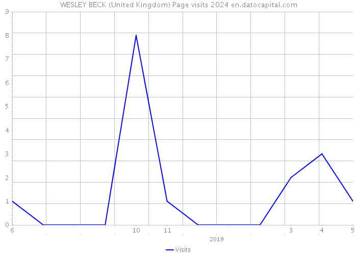 WESLEY BECK (United Kingdom) Page visits 2024 