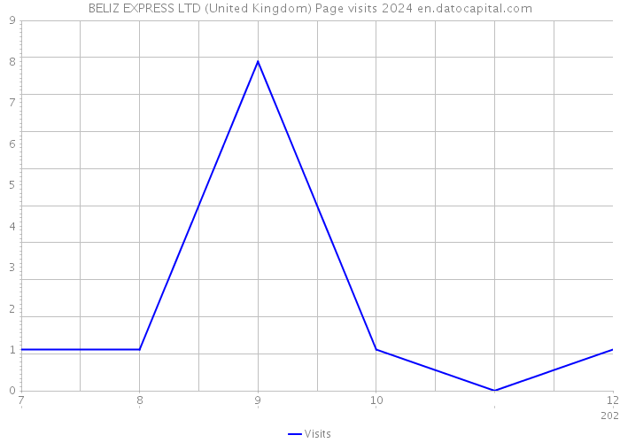 BELIZ EXPRESS LTD (United Kingdom) Page visits 2024 